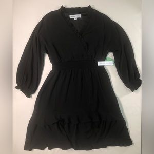 Emma and Michele black ruffle dress